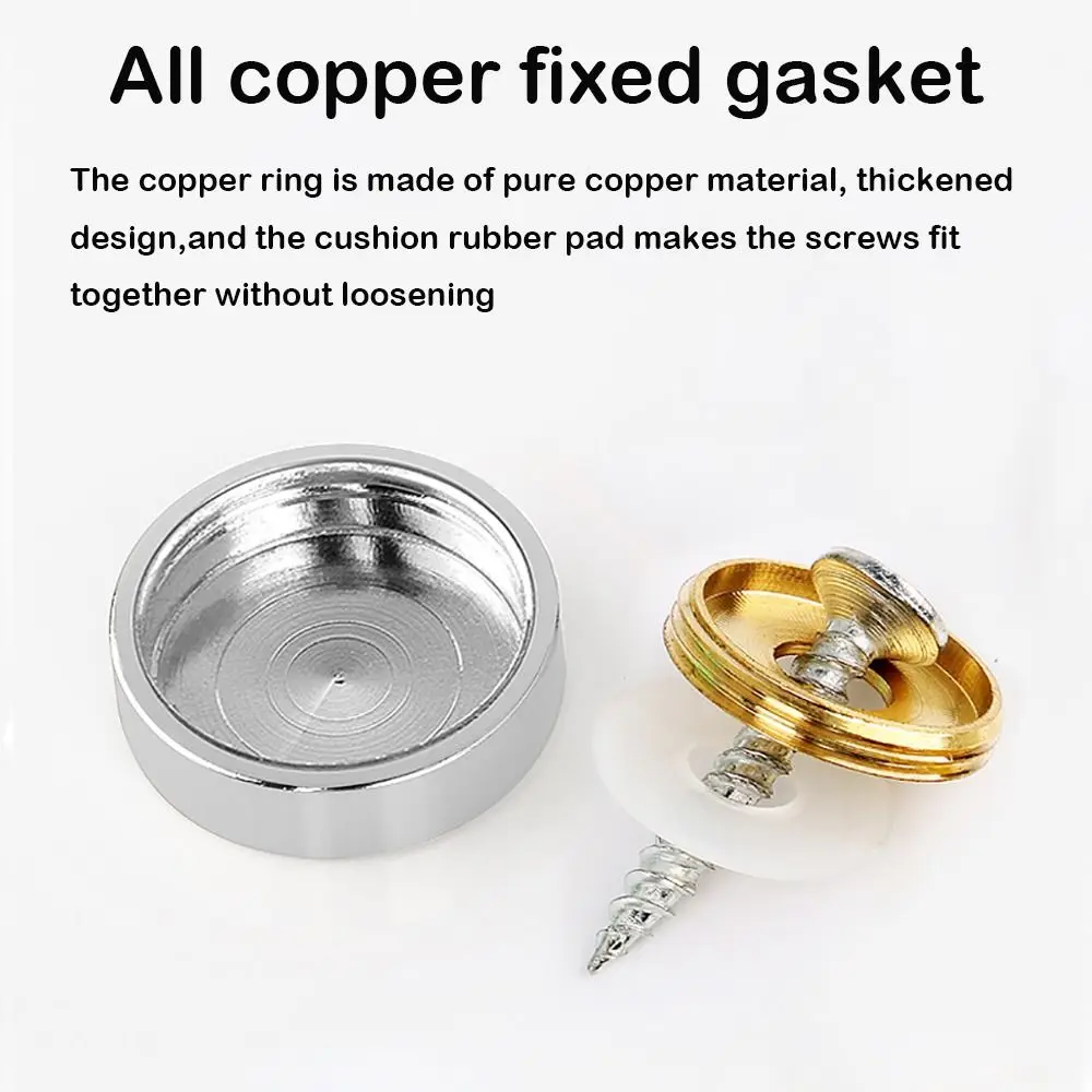 Home Improvement Copper Screws Decorative Cap Silver Multiple Sizes Decoration Screw Covers Nails Fasteners Glass
