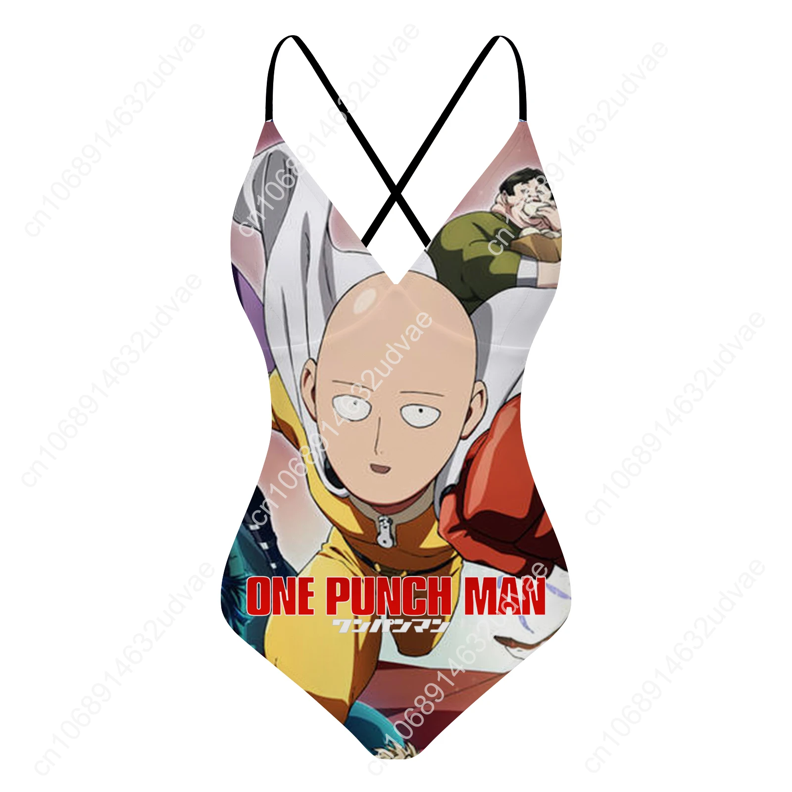 One Punch Man V คอ Halter กลับชุดว่ายน้ําสตรีชุดว่ายน้ําส่วนบุคคลบิกินี่ Pool Party ชุดว่ายน้ํา Custom Made Beachwear