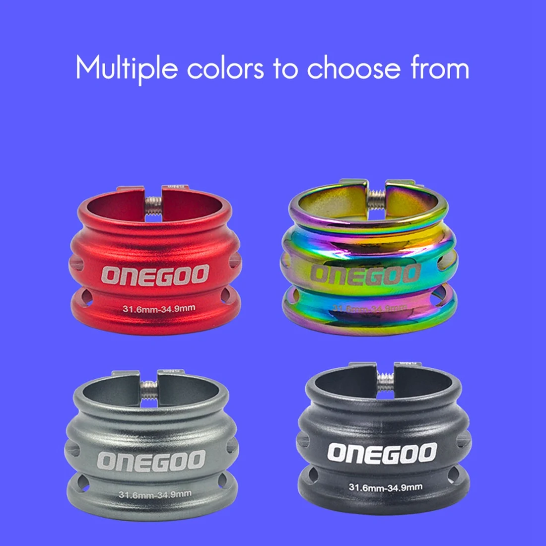 Double Layer Adjustable Bicycle Seatpost Clamp Aluminium Alloy MTB Road Bike Seatpost Tube Clip,Black 27.2-31.8mm HOT