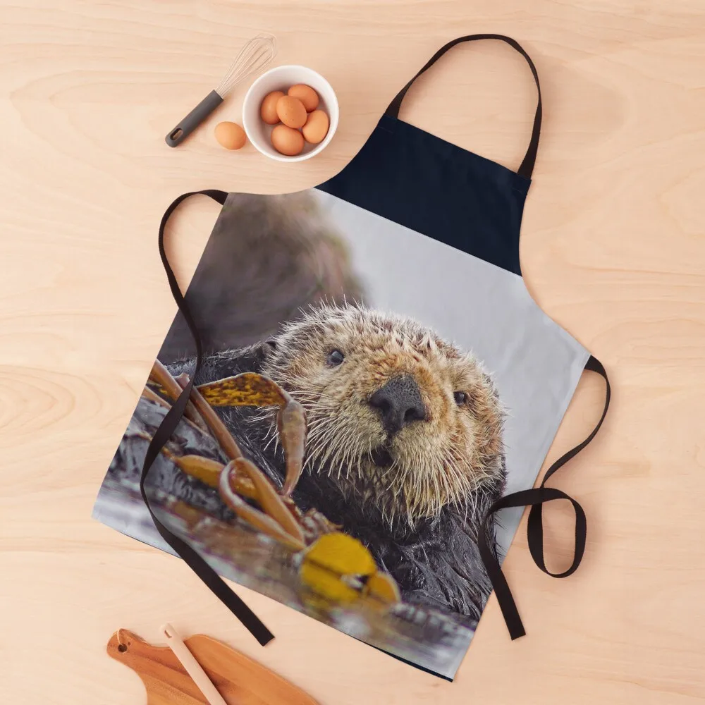 Southern Sea Otter at Morro Bay Apron women's kitchens For Kitchen Women For Hairdresser Apron