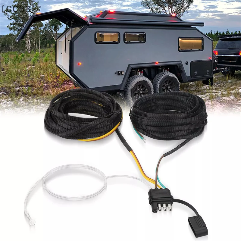 

〔CC33〕22FT 4 Pin 5 Wire Trailer Wiring Harness Trailer Light Kit 5 Wire 4 Pin Harness Trailer Connector Wire Plug For RV Boat