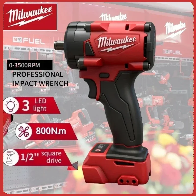 2025 Milwaukee réparation de camion sans brosse sans fil 1/2 clé électrique tournevis de voiture perceuse à percussion rechargeable pour outils de batterie