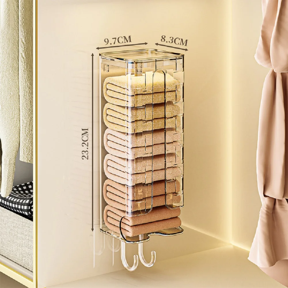 1pc pull-out lidded underwear and sock organizer, wall-mounted trash bag, bra, etc. organizer