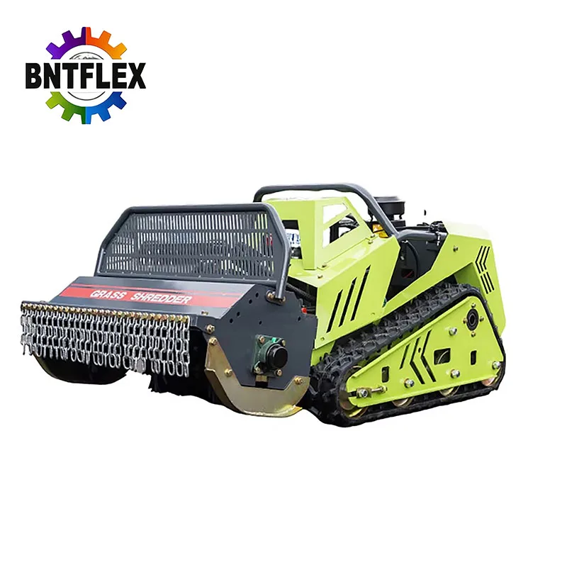 

customized Remote Control Lawn Mower Tracked Grass Crusher Four-Wheel Drive Multifunctional Automatic Garden Weeding Shredder