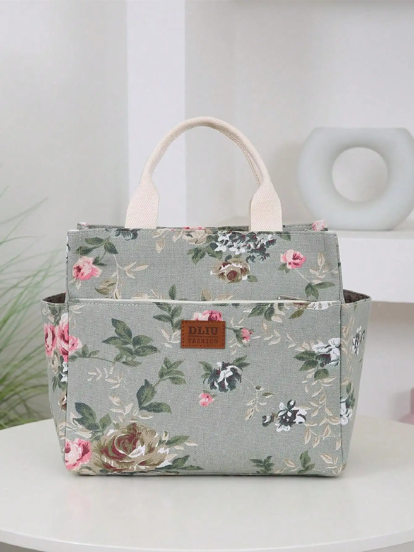 

New Large-Capacity Knitted Jacquard Insulated Lunch Bag Multi-Pocket Mommy Storage Bag for Women