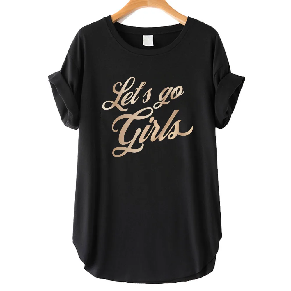 

Seeyoushy Get 's Go Girls 2023 Summer New Women's T-shirt Side Slit Casual Fashion Women's Top Y2K Aesthetic Clothing Camisetas