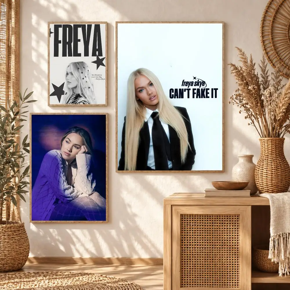 singer F-Freya Skye Fresh Trendy Poster Premium Modern Waterproof Wall Art Pictures for Bedroom Living Room Bar Decor