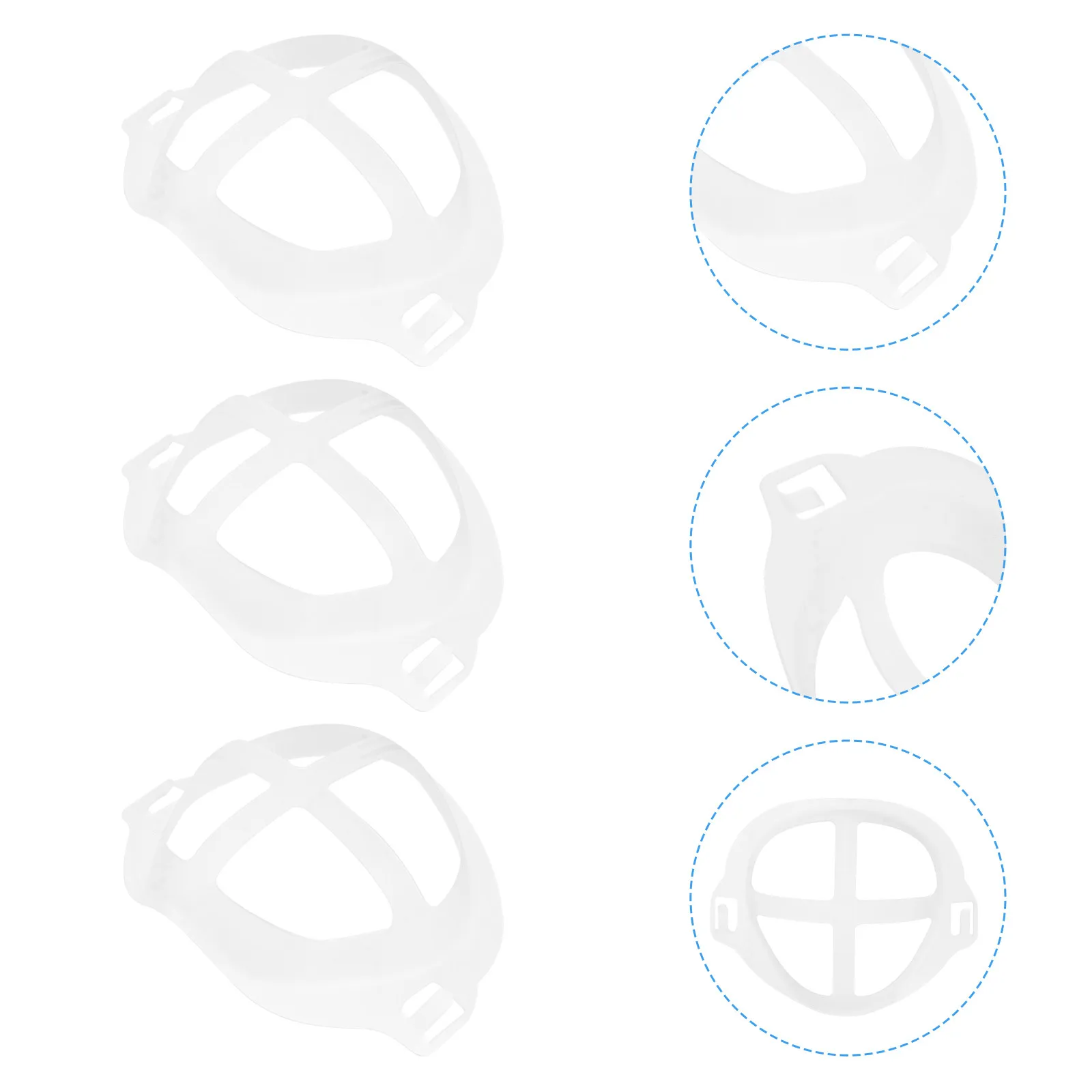 

15Pcs Mask Bracket Inner Support Plastic Breathable Reusable Washable Frame Comfortable Makeup Protection Mask Lipstick Holder