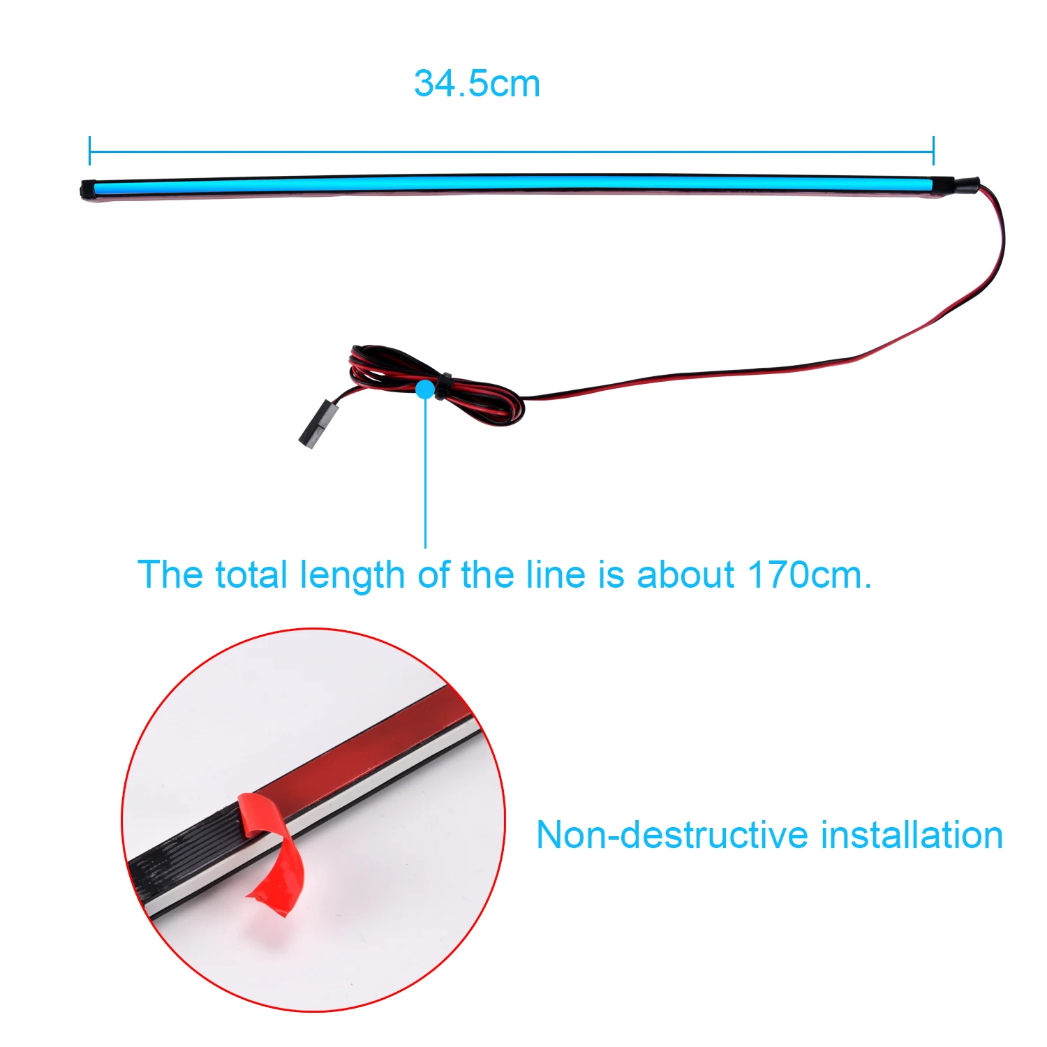 For Tesla Model 3 2019-2021 Accessories Led Trunk Light Tail Light Modification Flexible Strip Lighting Atmosphere Light 33cm