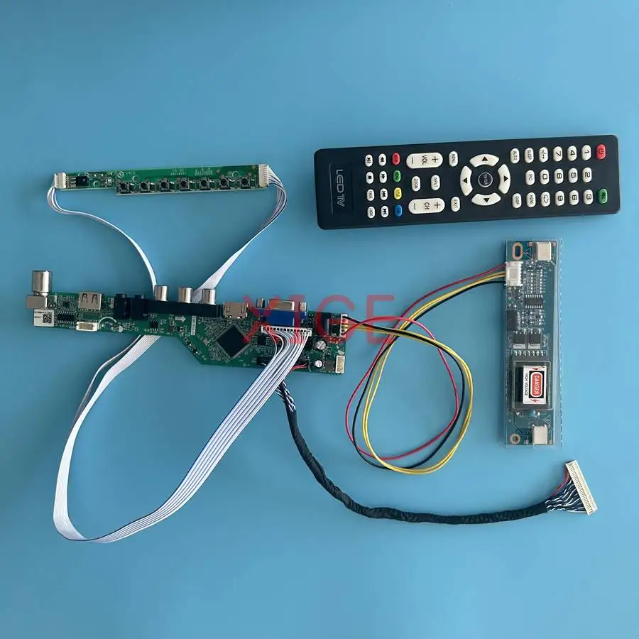 

Плата контроллера экрана, совместимая с B150XN05 QD15XL11 LP150X12 QD15XL15, 1024*768, 30-контактный LVDS, 1024x768, USB+AV+VGA+HDMI, комплект 2CCFL для самостоятельной сборки