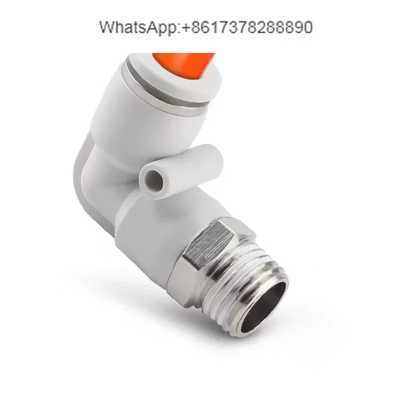 

50pcs Pneumatic quick connector 90 degree right angle elbow white quick connector PL4/6/8/10/12-01/02/0304