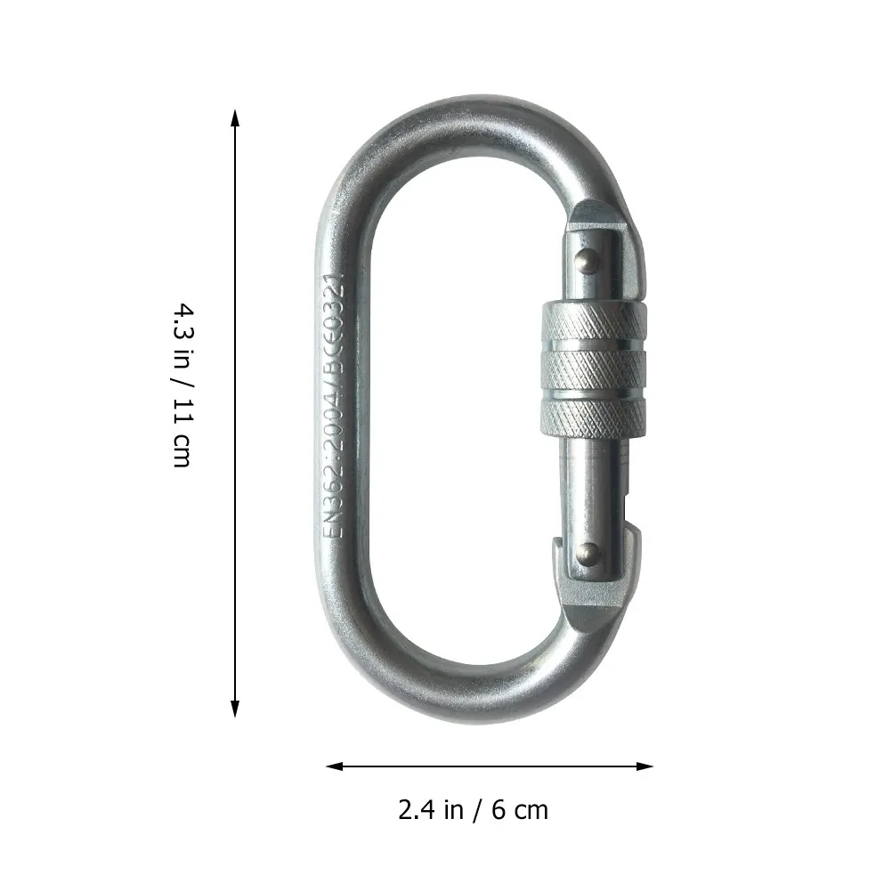 2Pcs Safety Lock Buckles Steel Alloy Carabiners Strong Lightweight Climbing Clips Yoga Hammock Hooks Camping Fishing Traveling view 6