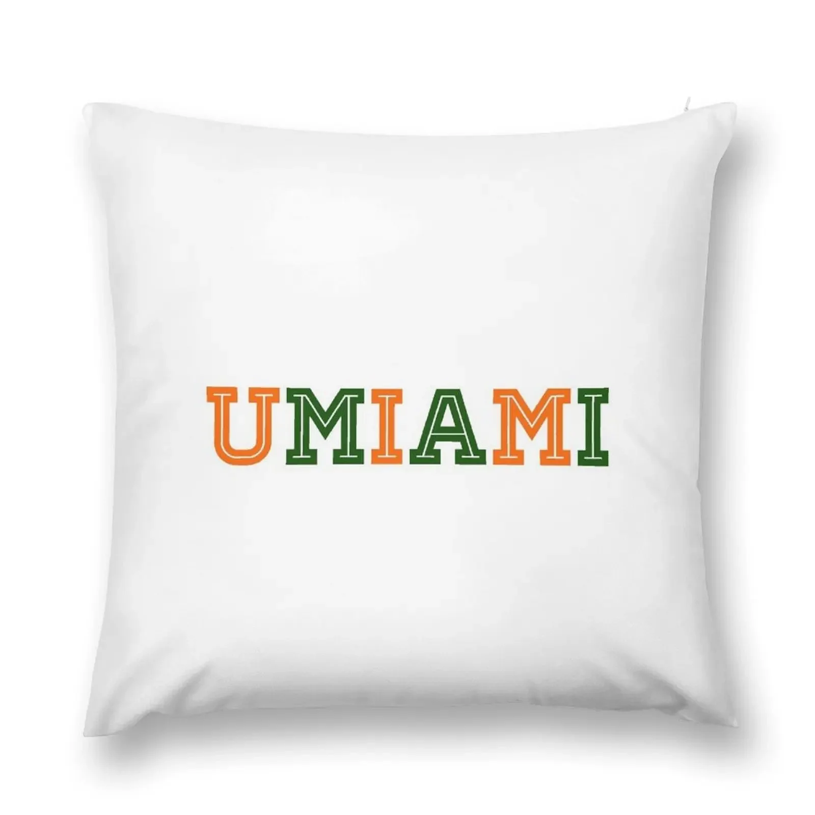

UMiami Varsity Letters Throw Pillow Pillow Case ornamental pillows for living room pillow