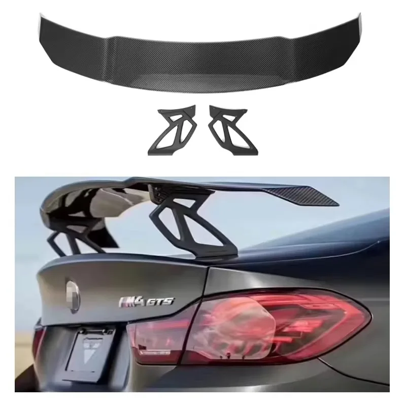 Real Dry Carbon Fiber Rear Trunk Wing Spoiler for BMW F80 M3 F82 M4 V Style Racing Wing Boot Spoiler 2014-2020