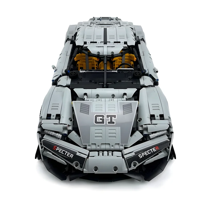 MOYU 88012 Technical Grey MOC Super Sprots Car GT Model Building Blocks Bricks DIY Puzzle Toys Kids Birthday Christmas Gifts