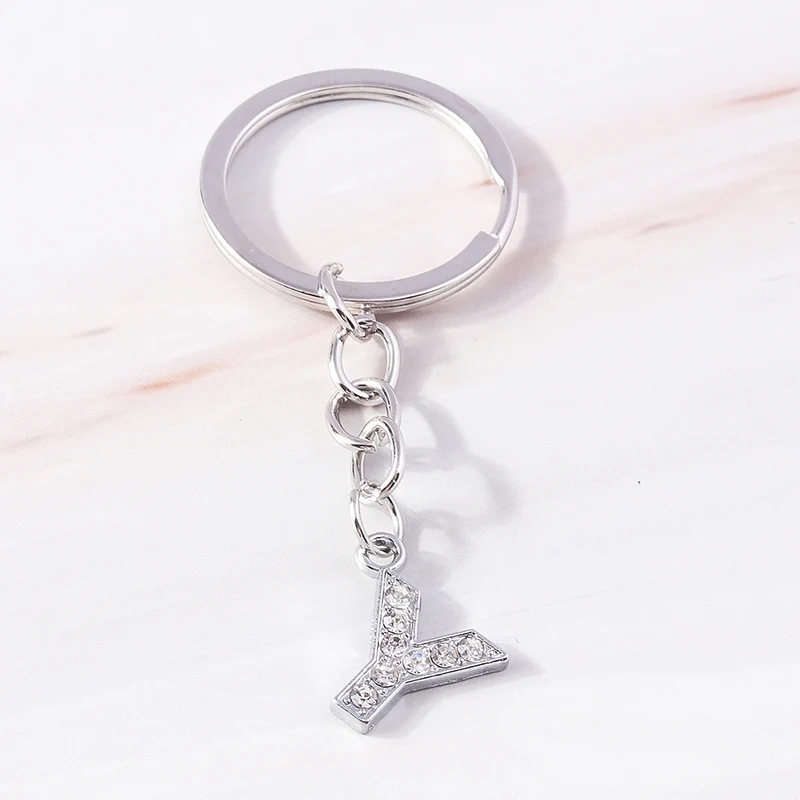 Niedliche Kristall-Schlüsselanhänger mit 26 Buchstaben A-Z als Auto-Schlüsselanhänger, Souvenir-Geschenke für Frauen und Männer, Handtaschenanhänger, Schlüsselringe, DIY-Zubehör – Detail 28