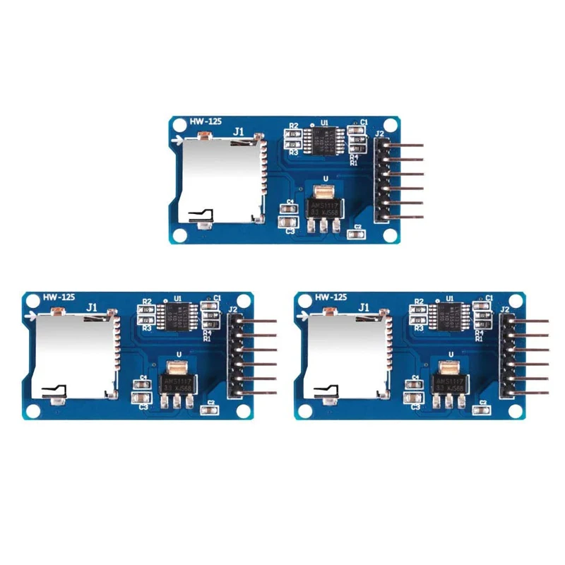 5pcs Micro SD TF Card Adater Reader Module 6Pin SPI Interface Driver Module with chip Level Conversion for Arduino UNO R3 MEGA 2