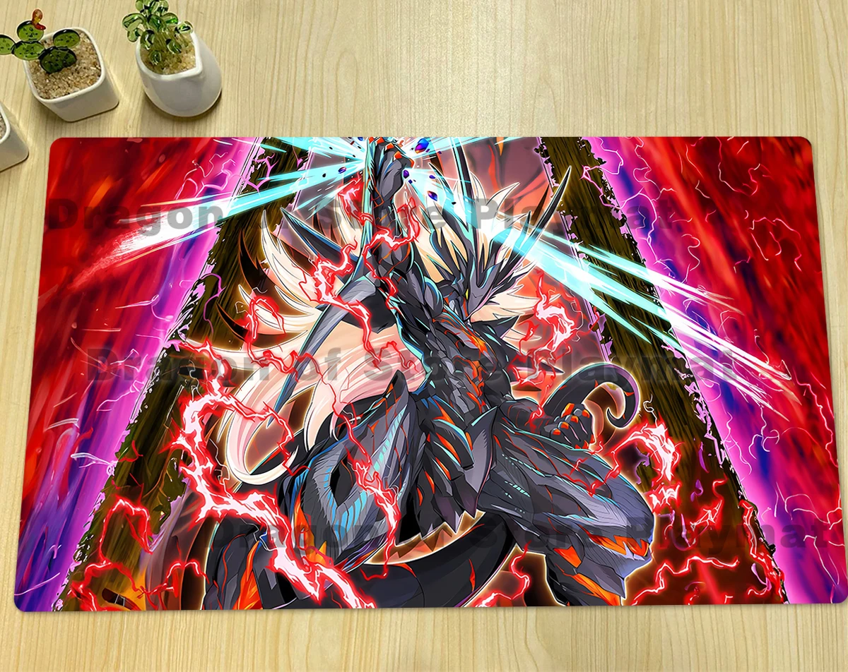 

YuGiOh Playmat Vanquish Soul Caesar Valius TCG CCG Mat Board Game Pad Trading Card Game Mat Rubber Gaming Mousepad Zone Free Bag