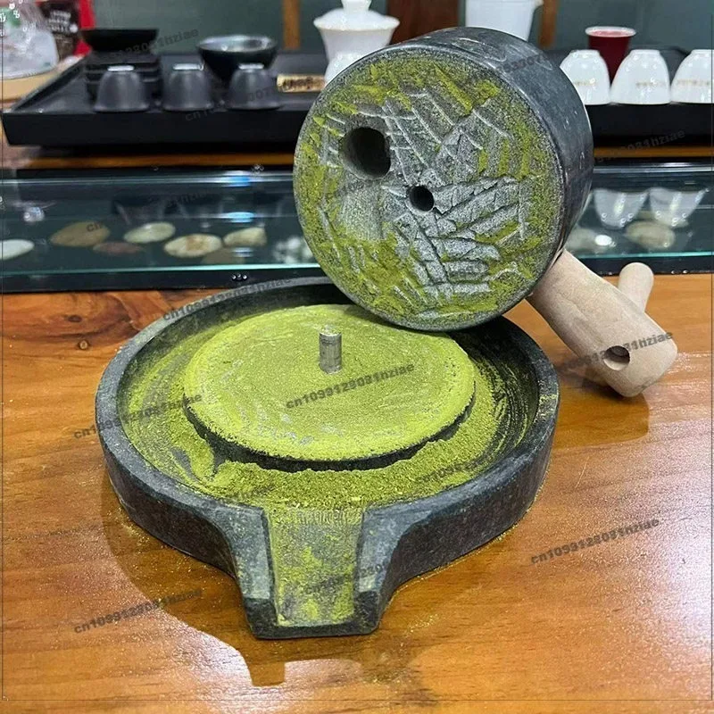 For Tea Mill Handmade Bucket Set Matcha Stone Mill Song Dynasty Tea Small Stone Mill Household Grinding Ware Small