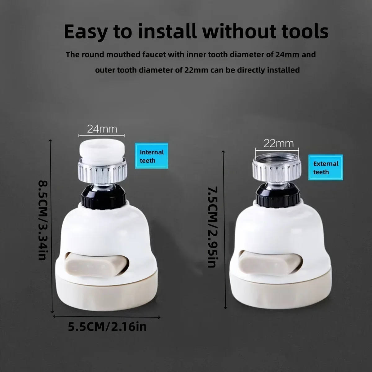 Вращающийся на 360 градусов аэратор для кухонного смесителя, 3-режимный регулируемый распылитель — водосберегающая головка крана с импульсом, функциями распыления