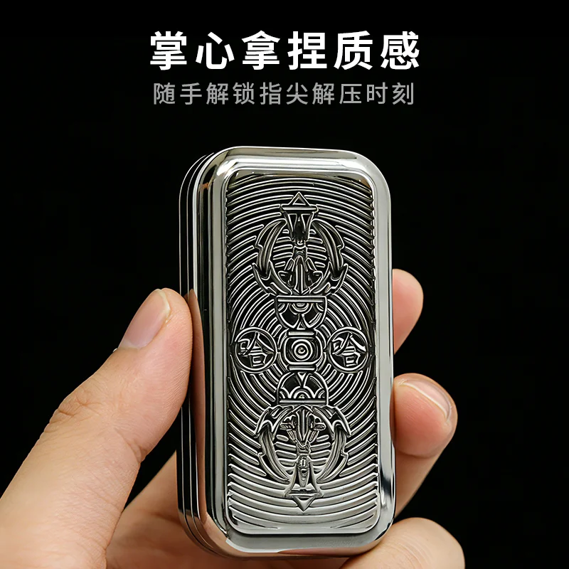 HalooPlayer Haha Metal Tuning Fork Fidget Toy Slider Spinner Stress Reliever Antistress Anxiety Relief Autism Friendly