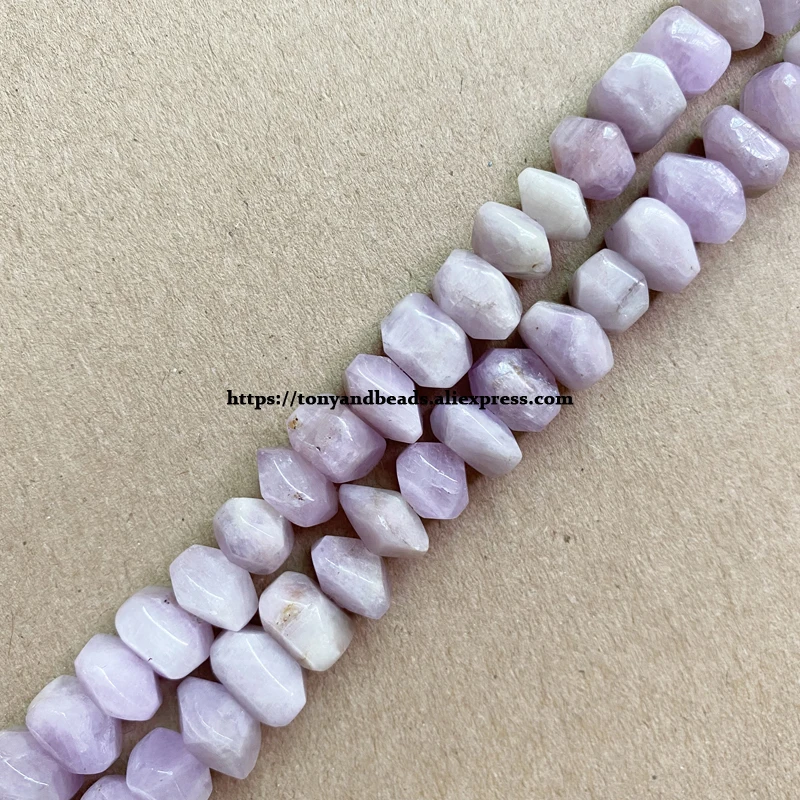 Semi-precious Stone Irregular Faceted Rondelle Kunzite Spodumene 7