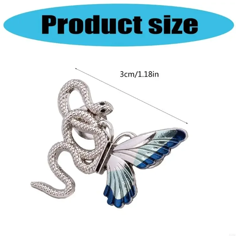 3pcs Snake Butterfly Design Design Taistring Clip Clip Antreving Pin