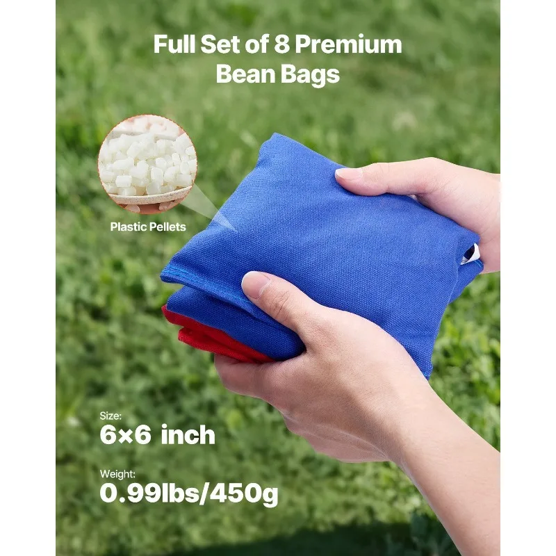 4x2 pés cornhole conjunto portátil buraco de milho jogar tabuleiro de madeira 8 saco de feijão carry case