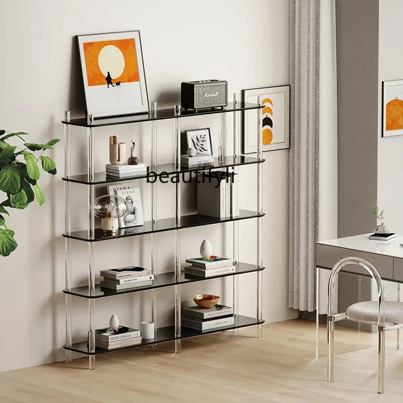 

1184 Living Room Shelf Floor Acrylic Side Cabinet Multi-Layer Display Display Shelf Simple Shelf