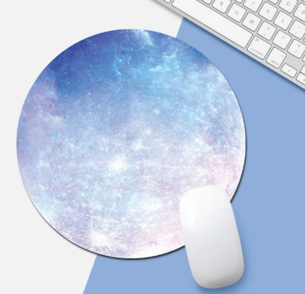 Fashion Moon Phase Planet  Retro Mouse Pad Round Computer Mouse Pad Gaming Mouse Pad for Pc Laptop Desk Macbook