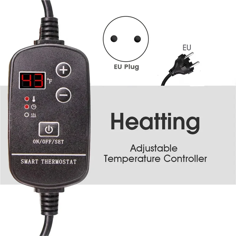 Alas Pemanas Bibit Grafena A64Z Dengan Termostat yang Dapat Disesuaikan Untuk Perkecambahan Benih Tanaman, Alas Pemanas Pembibitan, Steker EU
