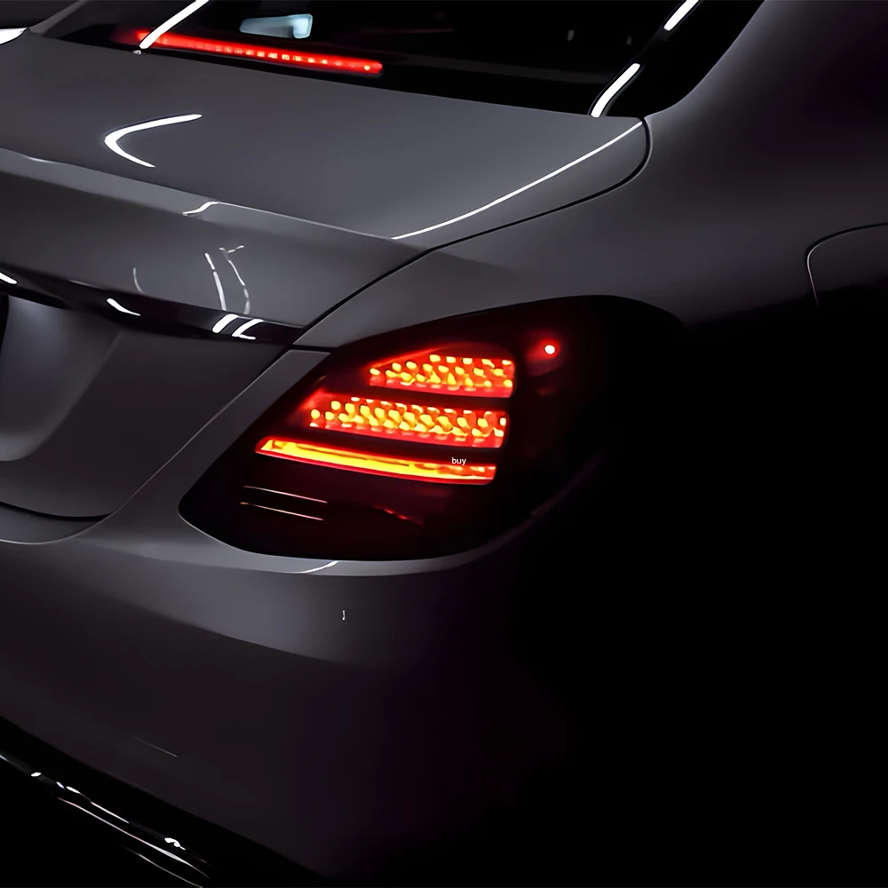 For Benz C-Class W205 2015-2021 Auto Back Lamps Assembly Upgrade LED Startup Effect Maybach style Taillight Car Tool Accessories