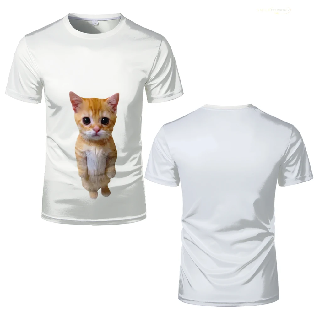 2024 New Cat Graphic 3D Printed T-Shirts Summer Fashion Casual Man Short Sleeve T Shirt Outdoors Street Style Trend Sports Tops image 4
