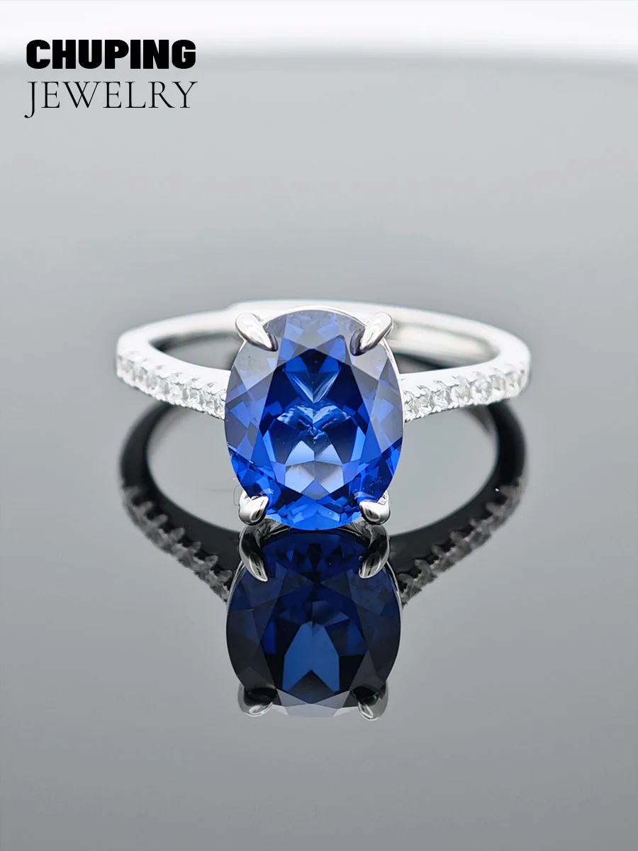 

Chu Ping модные ювелирные изделия лабораторный сапфир и рубин овальной формы 8*10 мм S925 кольцо для романтического подарка-сюрприза на День святого Валентина
