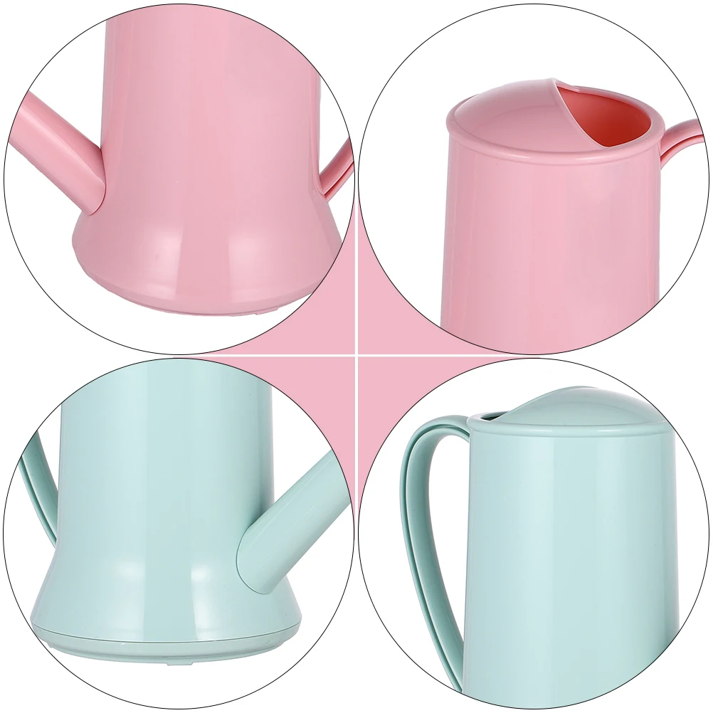 

2pcs Watering Pot Garden Can Long Spout Translucent Irrigation Tool Refillable Gardening Kettle Bonsai Desk Plant