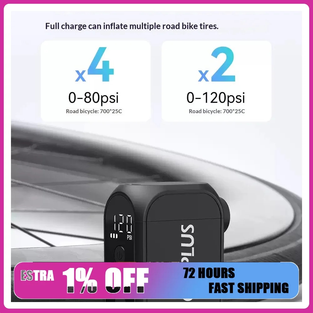 CYCPLUS AS210 Mini Electric Bicycle Pump Portable High Pressure Bike Tire Inflator