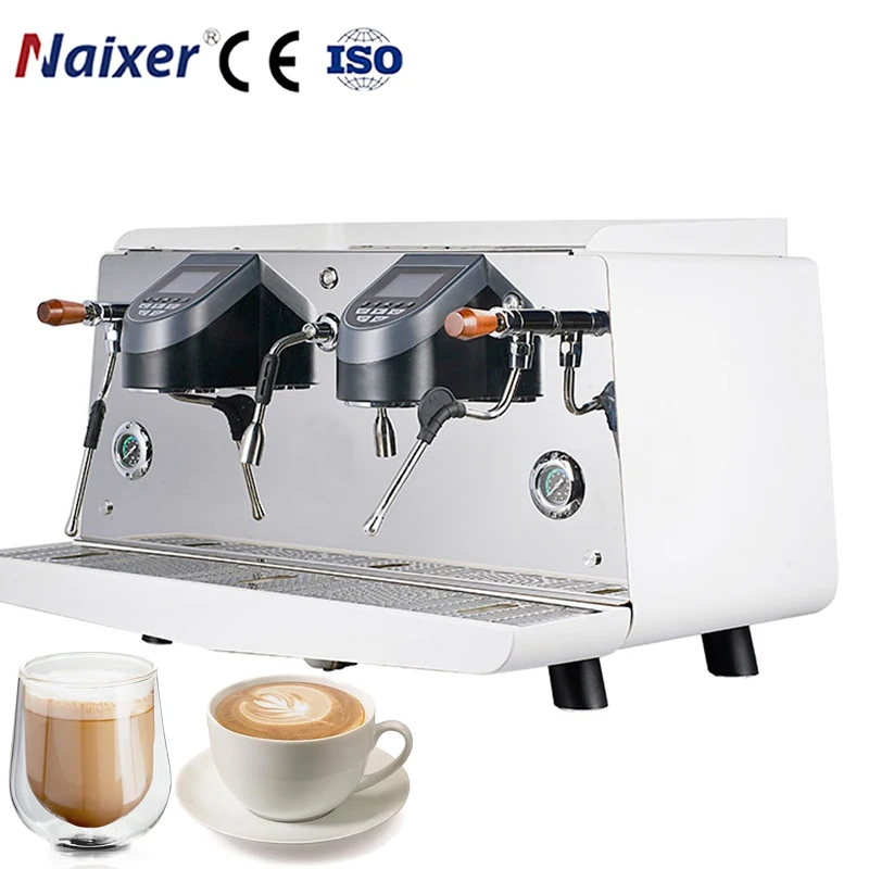 

Commercial Semi Automatic Coffee Espresso Machine Luxe Cafe 2 Group Stainless Steel Espresso Machine Professional