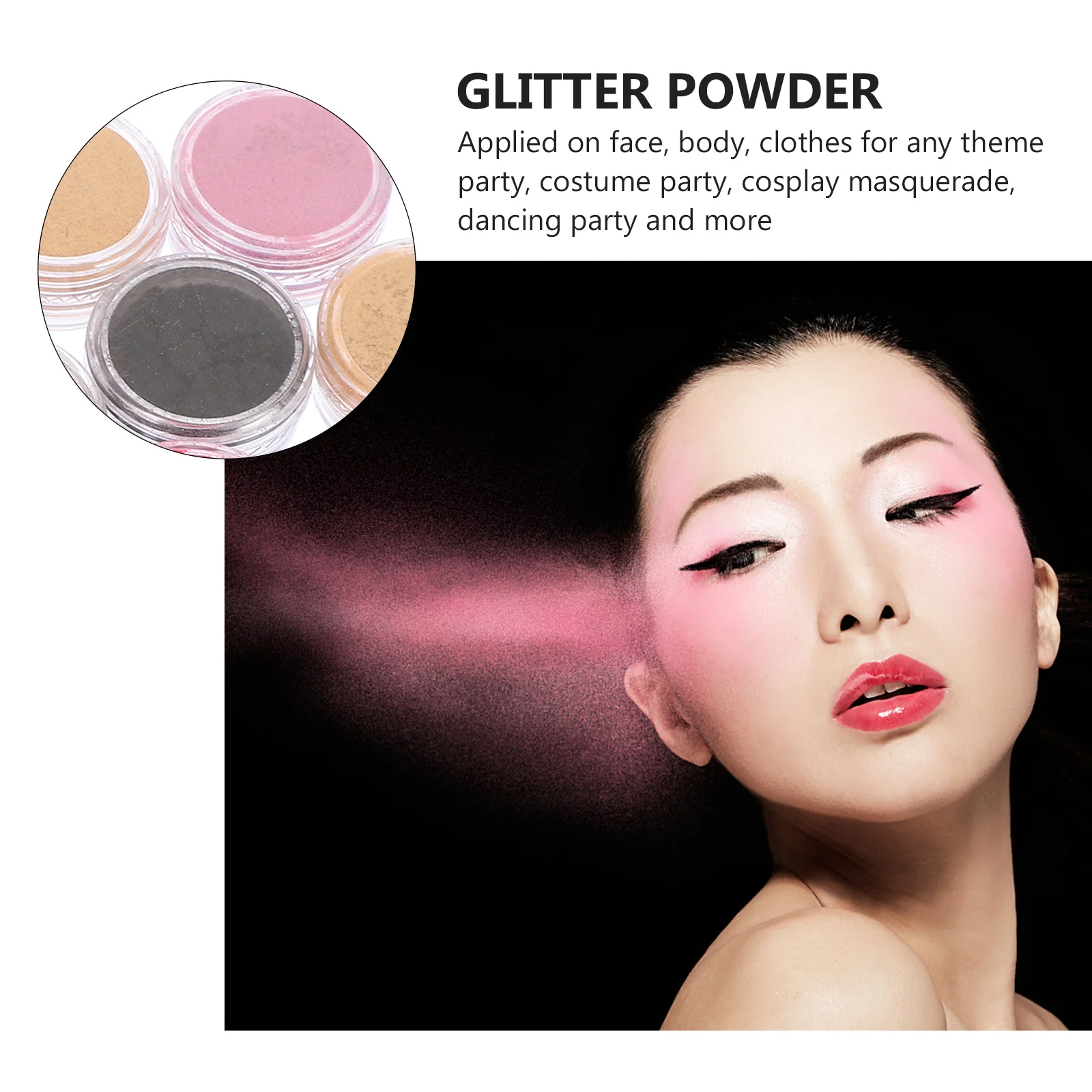 

16pcs Pearl Powder Glitter Eyeshadow Makeup Dust Nail Art Pigment Pink Shimmer DIY Craft Party Accessories Skin Friendly Non