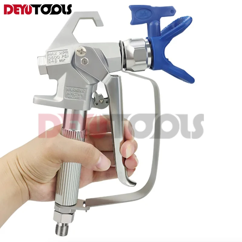 High Pressure Airless Paint Spray Gun, 517 Tip Nozzle Guard for Wagner or Graco Pump Sprayer, Airless Spraying Machine, 3600PSI