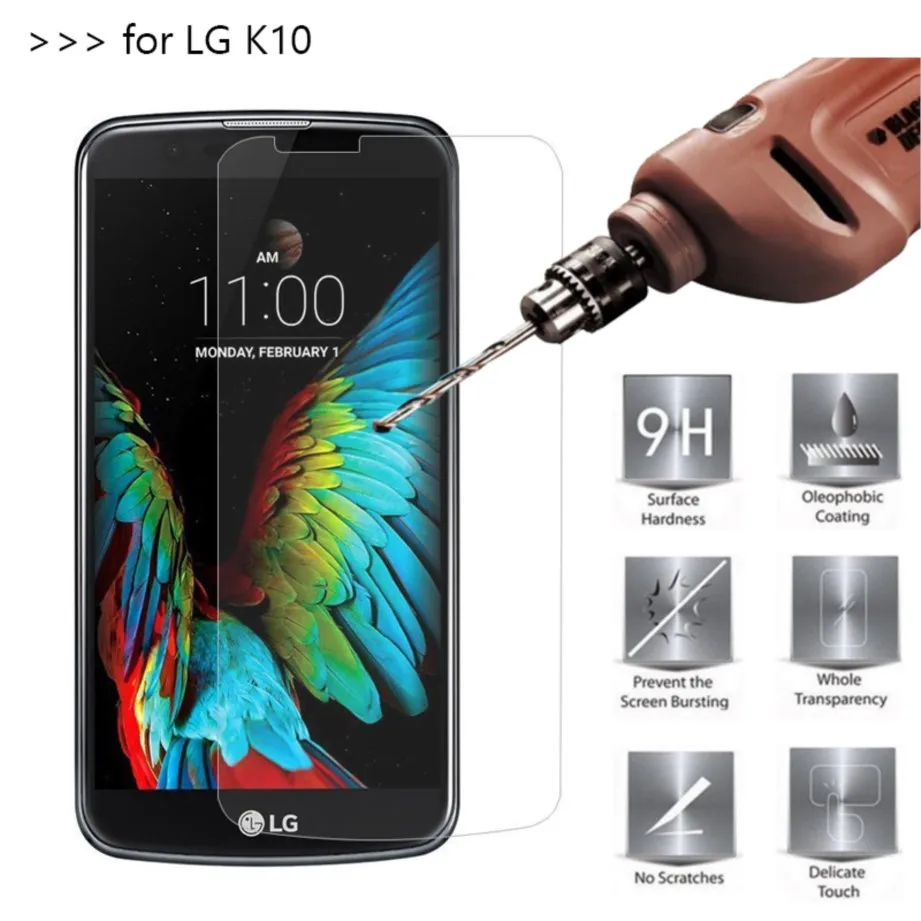 Vidrio Templado prémium para lg k10 m2 lte k420n k410 k430, película protectora de pantalla, 2.5d, 0,26mm, 9h, 2 uds.