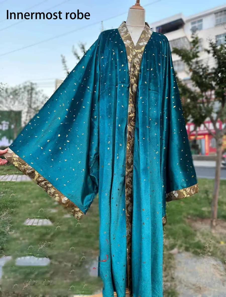 Hanfu จีนโบราณโบราณแบบดั้งเดิมไล่ระดับสีฟ้าชุดรูปแบบชุดคอสเพลย์ผู้หญิงสำหรับผู้หญิงชุดรูปแบบปาร์ตี้ภาพถ่ายชุดจีน