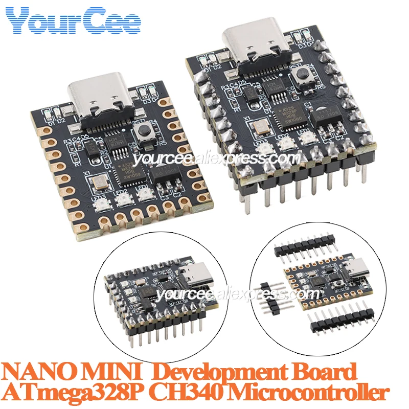 5pcs/1pc NANO MINI development board CH340 ATmega328P microcontroller module CH340 serial port Type-C