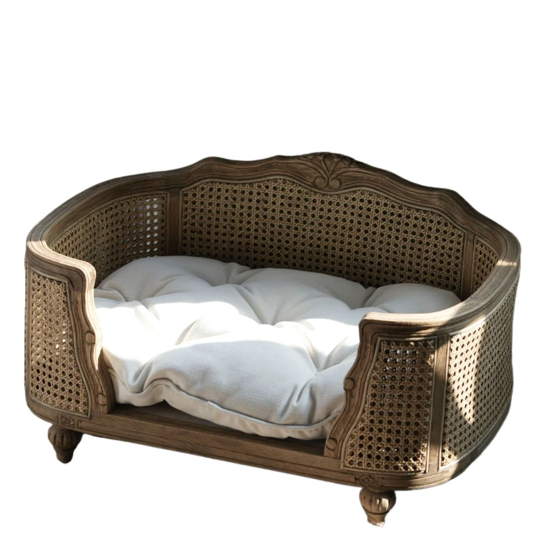 American retro solid wood house furniture, small dogs, kennel pet litter, kennel cat litter, American retro solid wood house