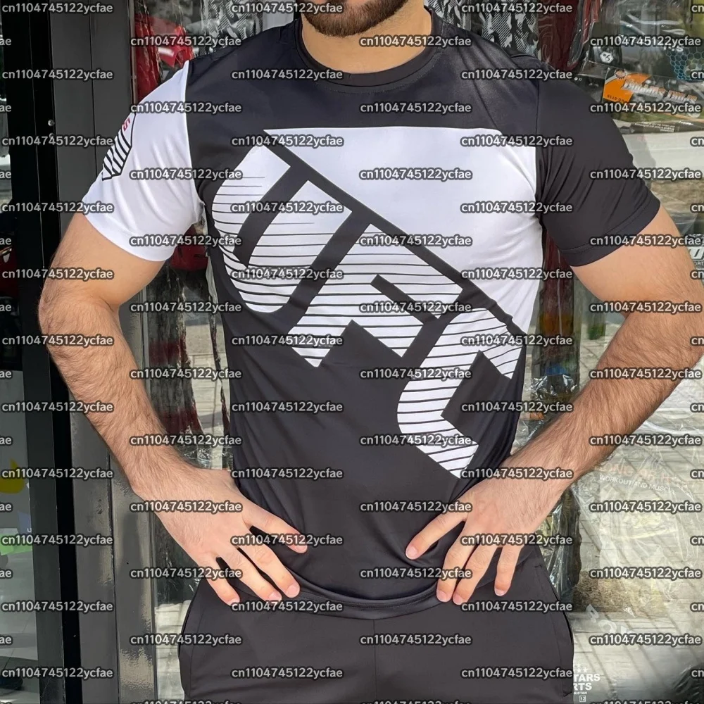 

Мужская дышащая быстросохнущая спортивная футболка UFC для боевого бокса, модная футболка с короткими рукавами на 2025 год