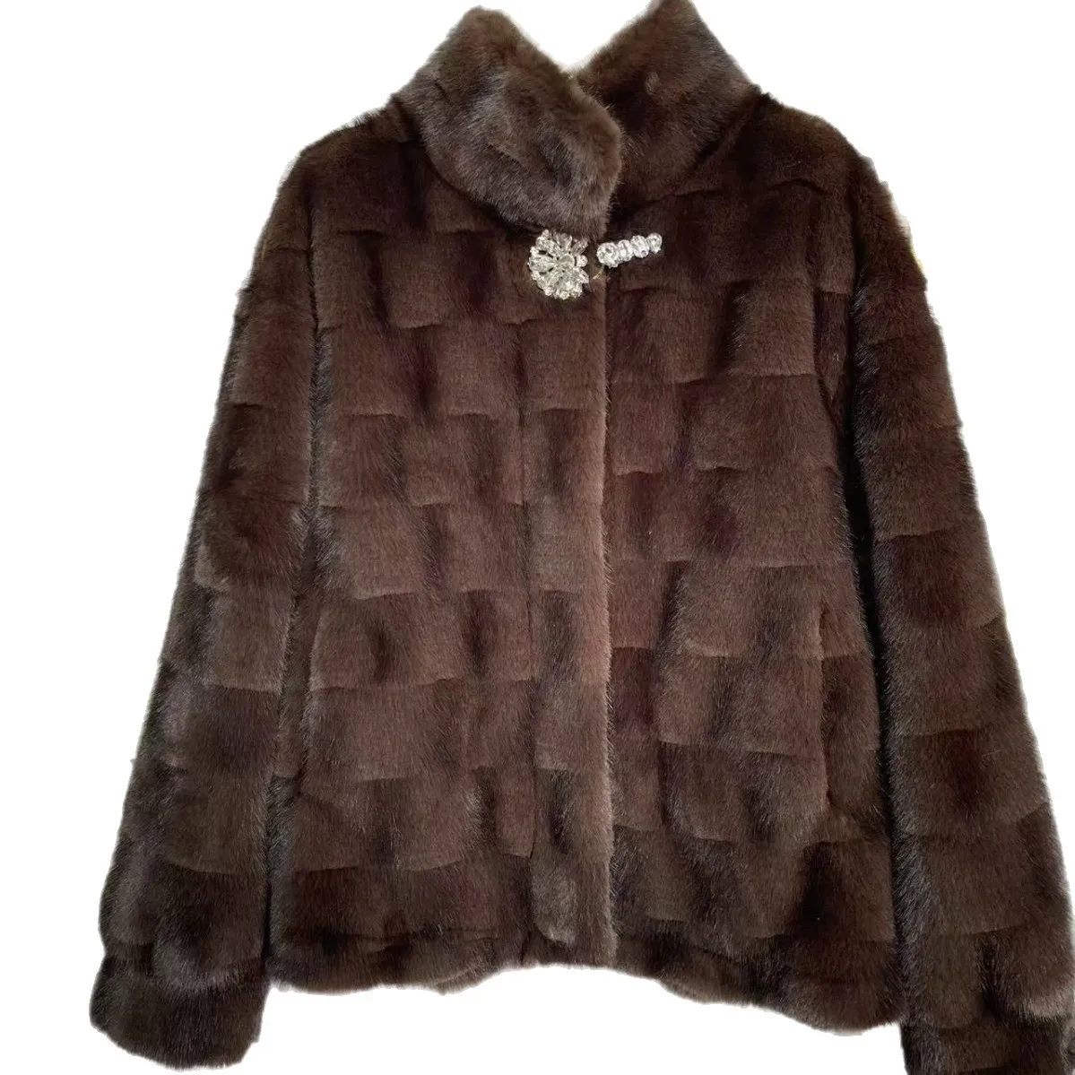 2025 nouvelle fourrure une pièce or vison manteau de fourrure femmes automne hiver tempérament laine veste Joker vêtements d'extérieur Style étranger haut pour femme