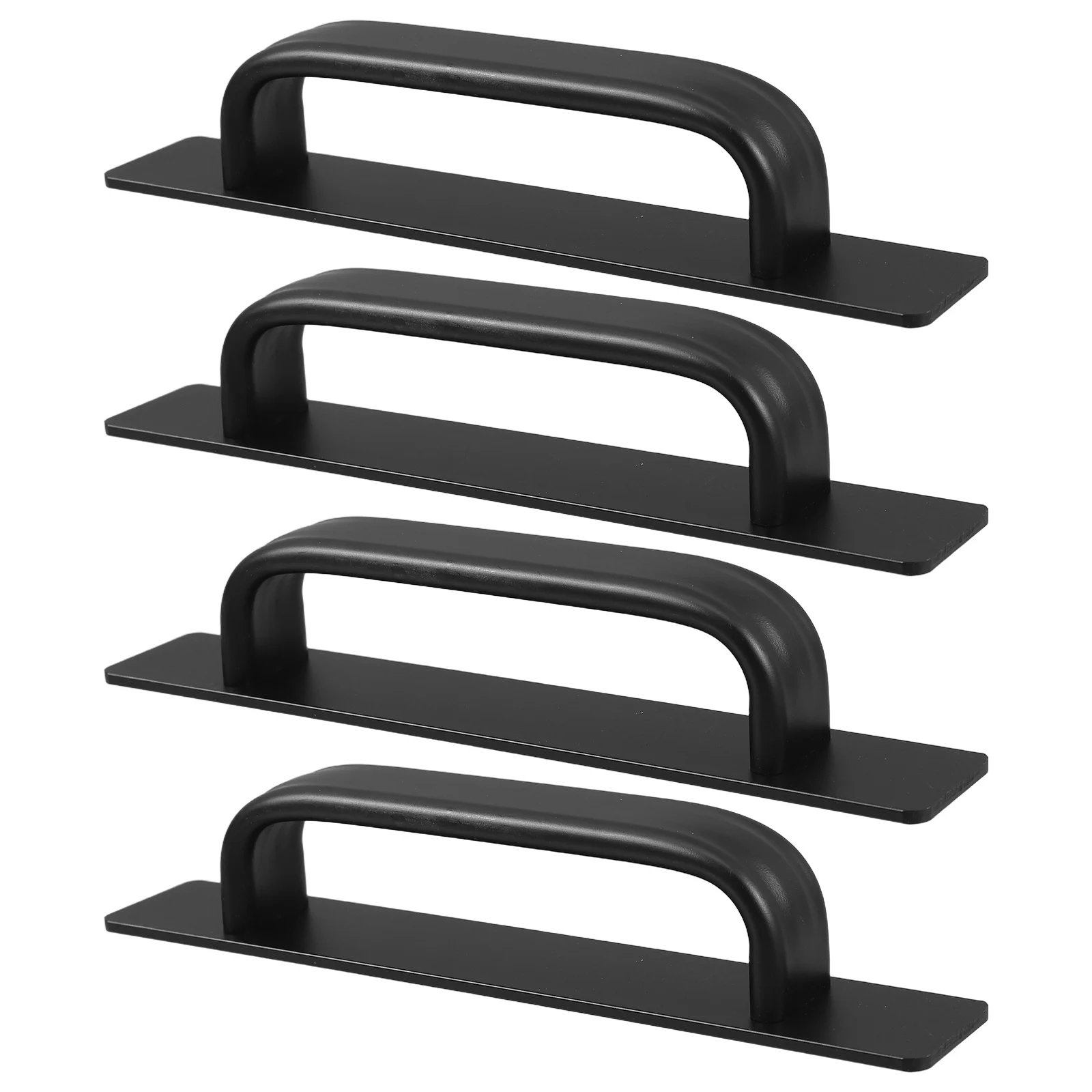 

4pcs Door Handle Aluminum Alloy Sliding Glass Pull Adhesive Closet Handles Drawer Bathrooms Durable Easy Installation