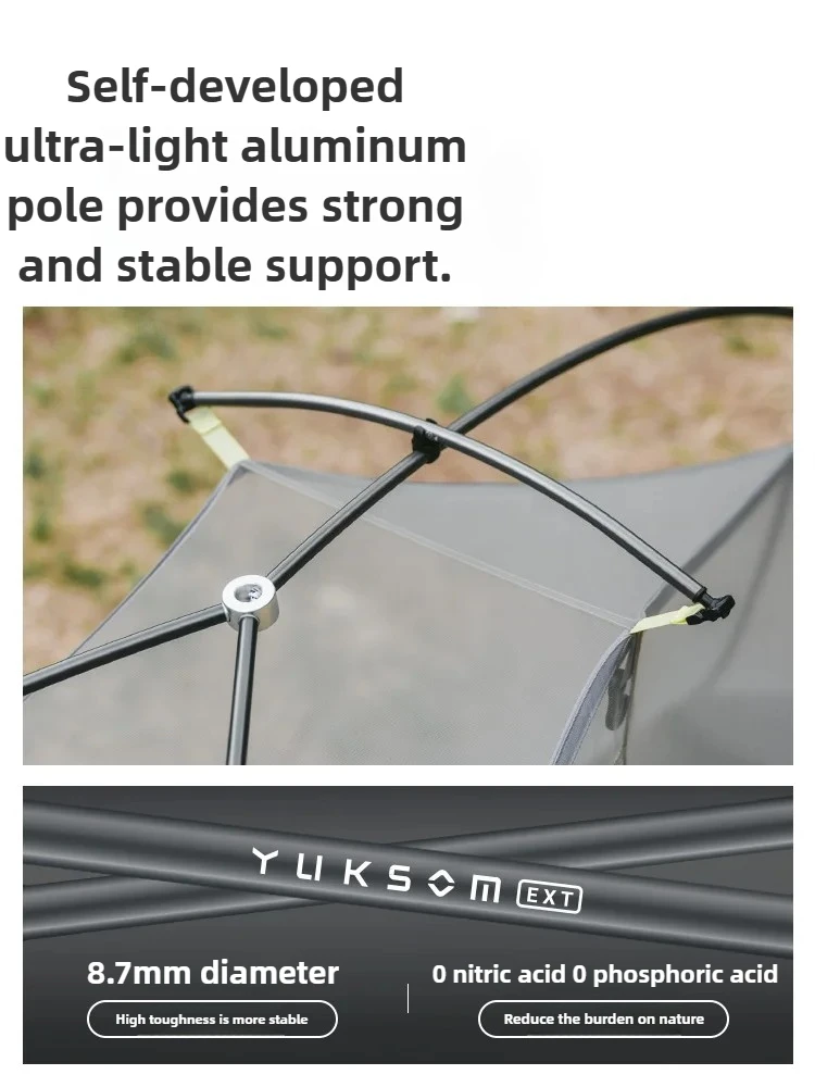 Naturehike ستار تريل EXT خيمة تخييم خفيفة للغاية واحدة المشي لمسافات طويلة في الهواء الطلق خيمة مقاومة للماء 10D النايلون الدراجات الظهر خيمة #4