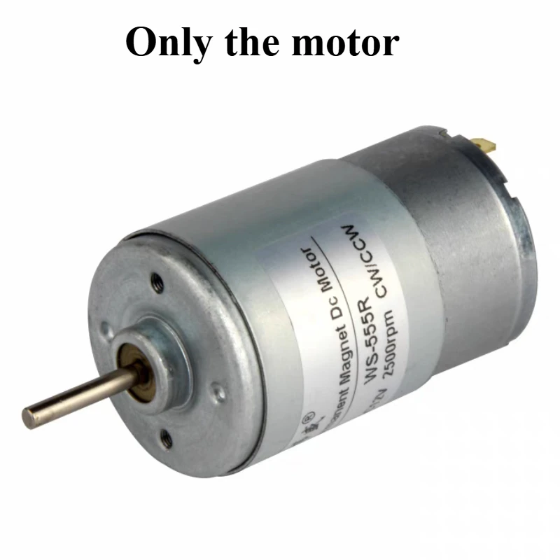 Micro 555 DC Motor High Speed 12V 24V Adjustable Silent Motor with Positive Negative Rotation