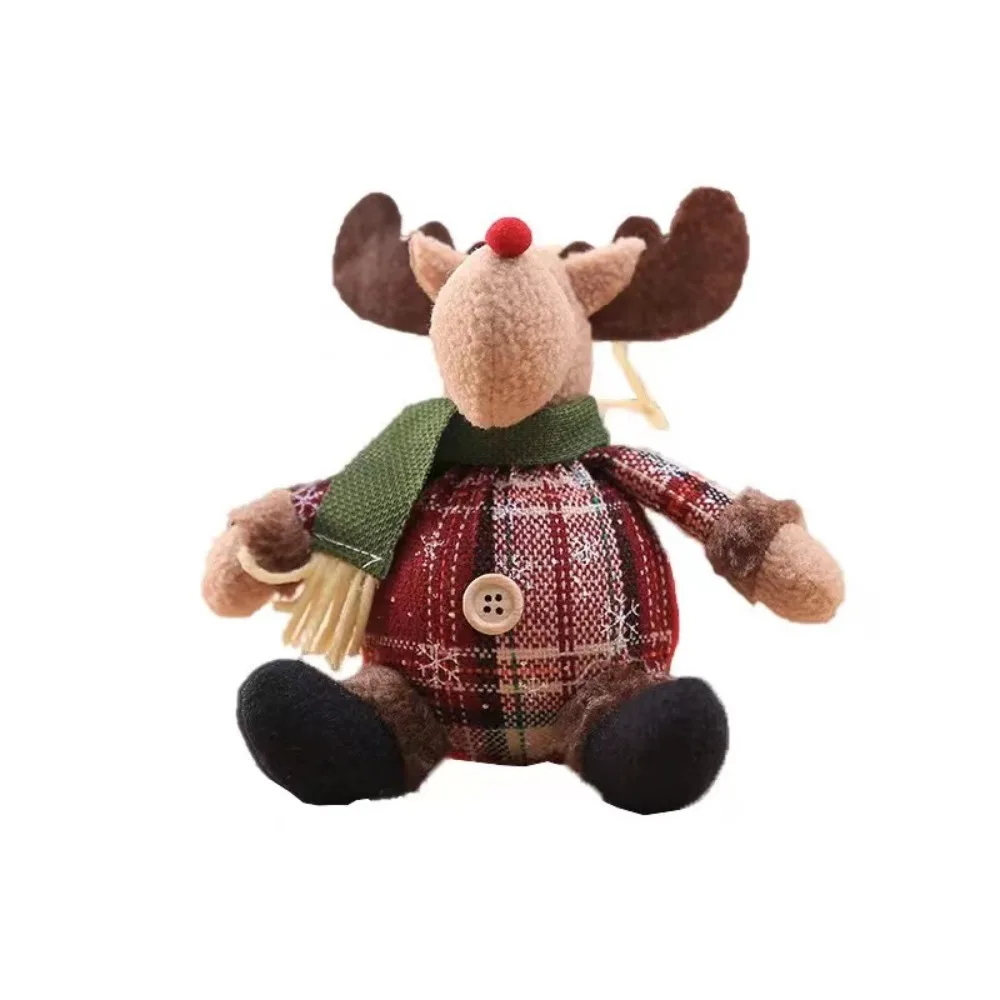 

Cute PP Cotton Santa Claus Red Brown White Elk Soft Christmas Decor Dolls Household