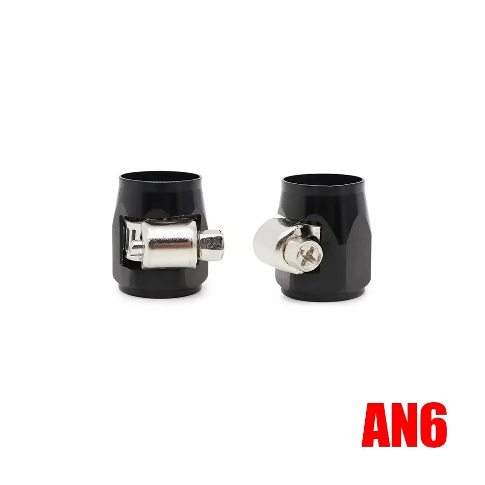 Durable Aluminum Alloy Hose End Fitting AN4 AN6 AN8 AN10 AN12 Red Blue Black Fuel Line Adapter Pipe Ferrule